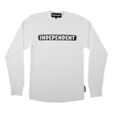 Independent Bar Logo White Thermal L/s Shirt
