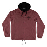 Independent Dressen Skull Rose Hooded Windbreaker L/s Jacket Burgundy