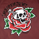Independent Dressen Skull Rose Hooded Windbreaker L/s Jacket Burgundy