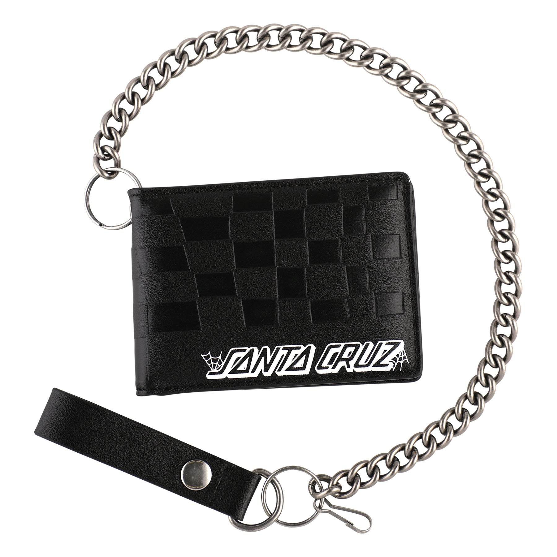 Santa Cruz Check Web Strip Chain Wallet Black – Long Beach Skate Co