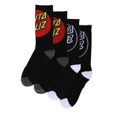 Santa Cruz Big Cruz 2-Pack Crew Socks Black Multi
