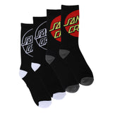 Santa Cruz Big Cruz 2-Pack Crew Socks Black Multi