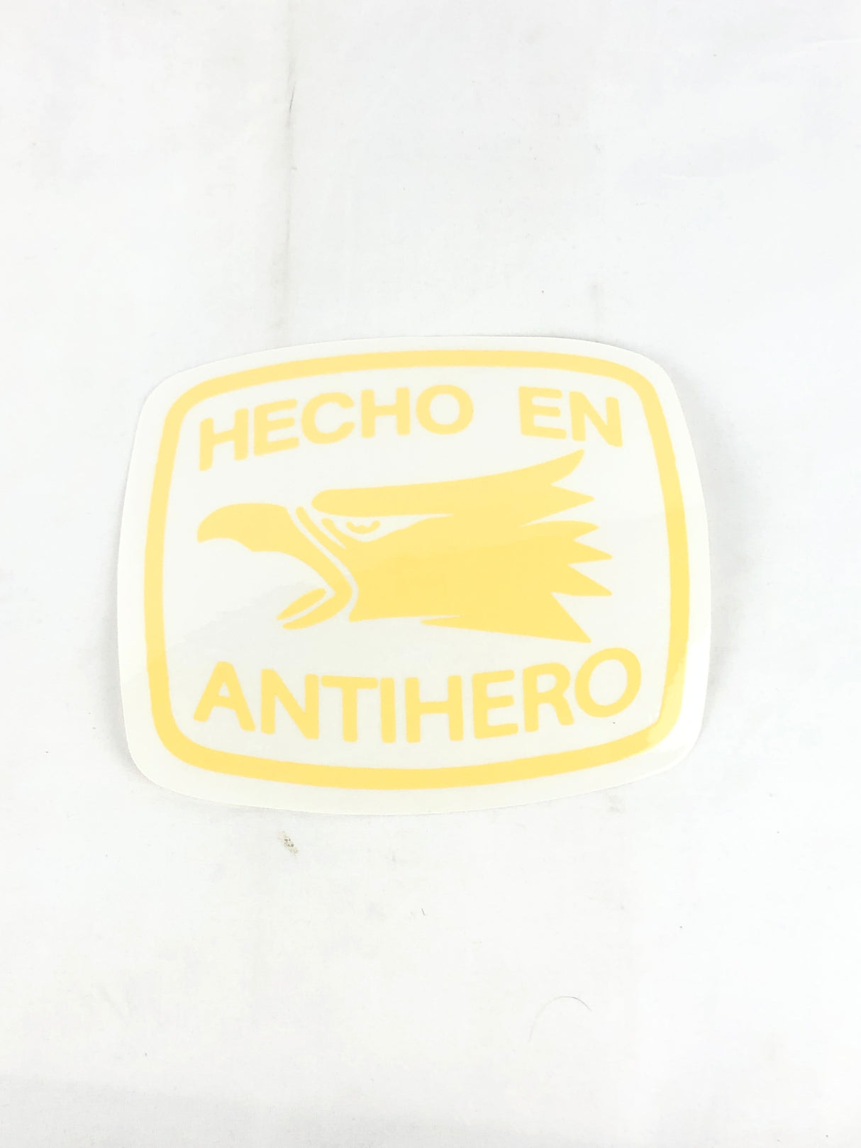 Anti-Hero Hecho En Antihero Clear Yellow 7" x 6" Sticker