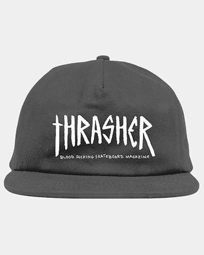 Thrasher X Toy Machine Scratch Charcoal Snapback Hat