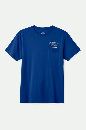 Brixton Ford Truck Country Ford Blue Pocket S/s Shirt