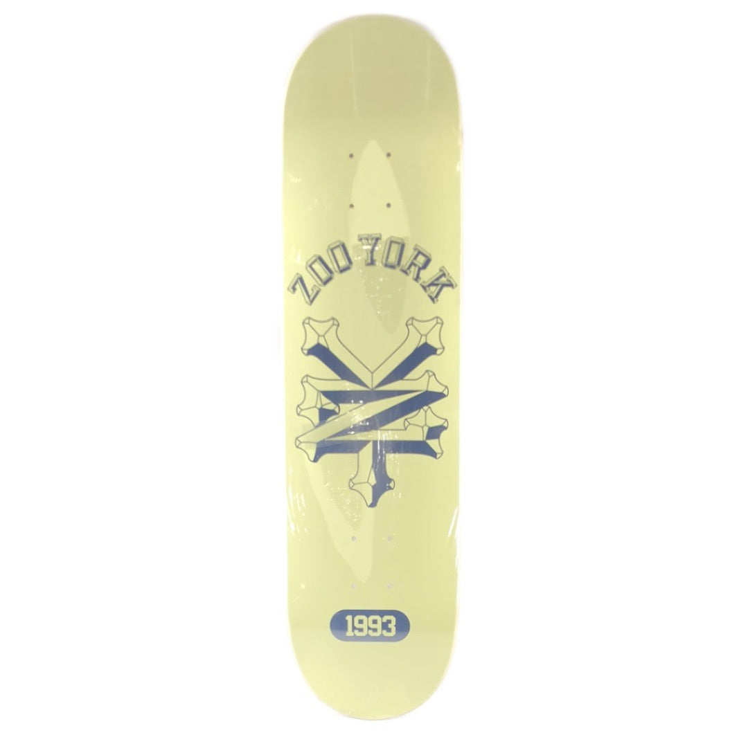 Zoo York ZY 1993 Graphic Cream Size 8" Skateboard Deck