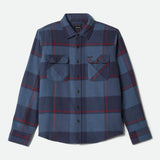 Brixton Bowery Bering Sea Mood Indigo Adrenaline Rush L/s Flannel Shirt
