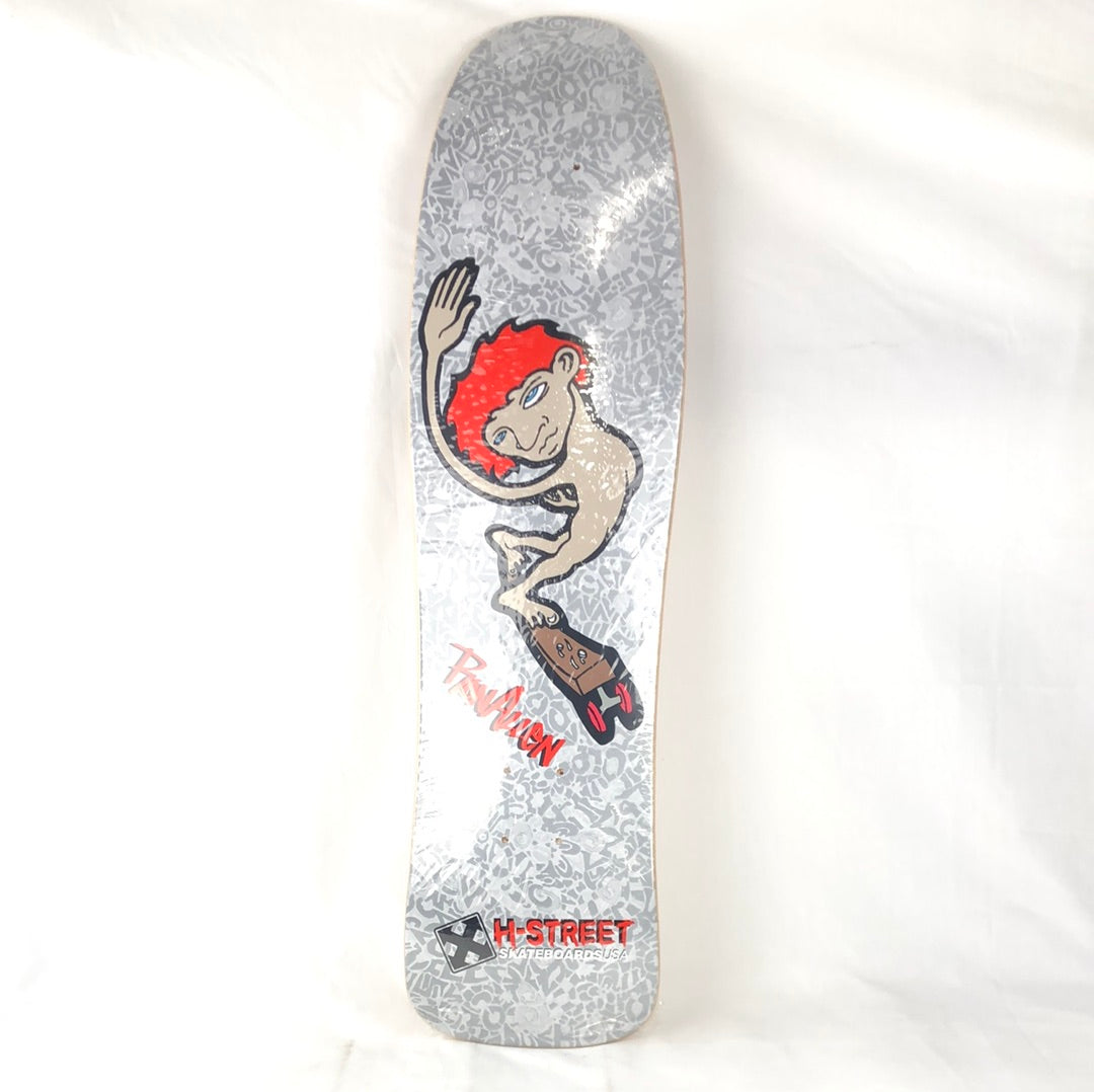 H-Street Ron Allen Park And Pool Series Secret 2x4 Board Grey/Black/Red Size 8.5 Shaped Skateboard Deck 2009