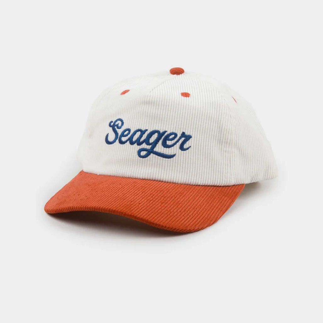 Seager Big Red/White/Blue Corduroy Snapback Hat