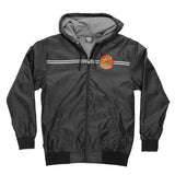 Santa Cruz Dot Black Hooded Windbreaker Jacket