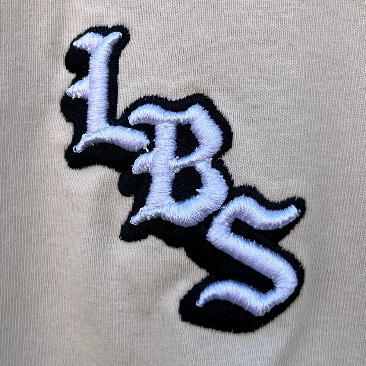 Long Beach Skate Co LBS Long Side White Cap Off White Oversized S/s Shirt