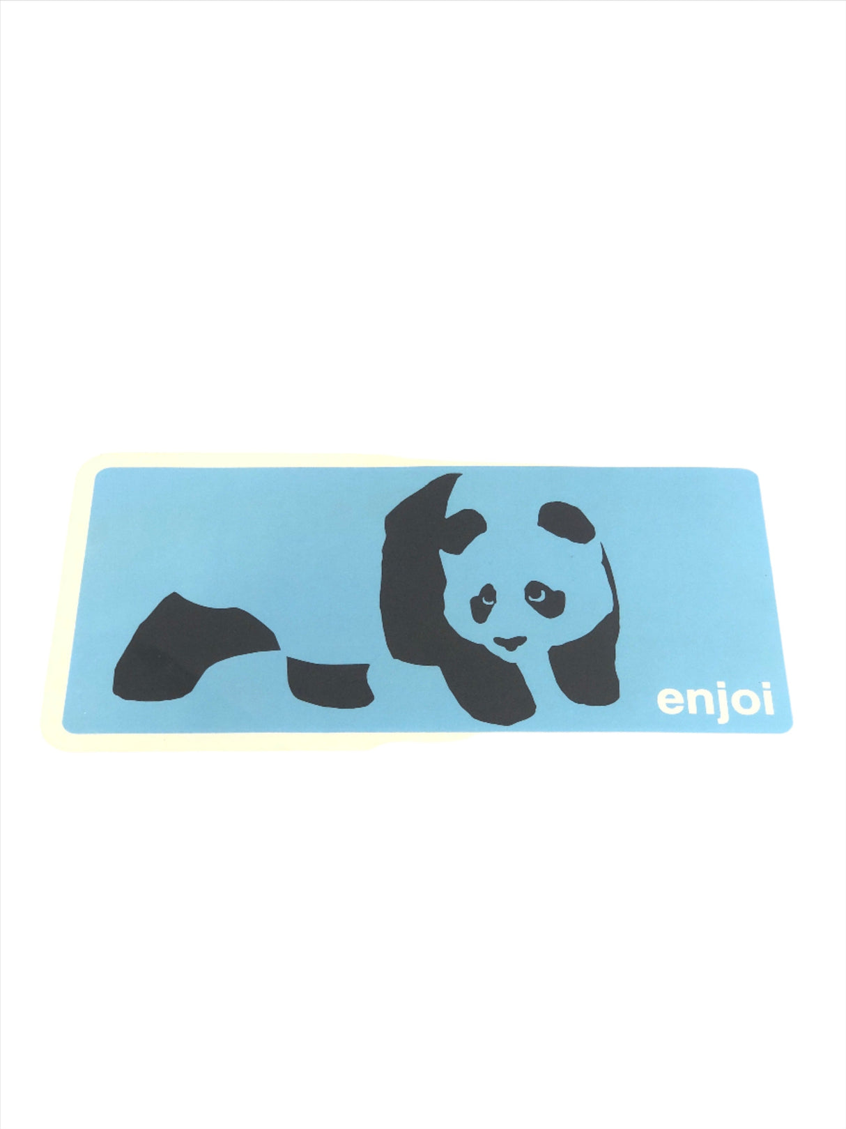 Enjoi Skateboards Panda Clear Blue Black 12.5" x 6" (Large) Sticker