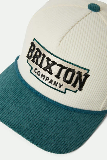 Brixton Pierson MP Corduroy Night Sage Off White Snapback Hat