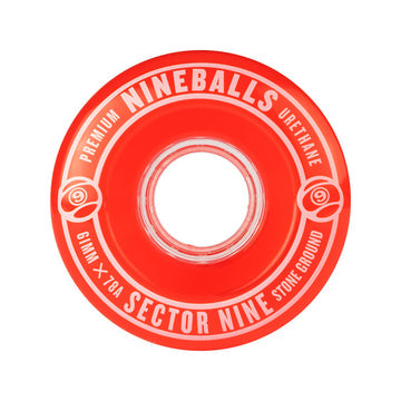 Sector Nine Nineballs Red 61mm 78a Cruiser Skateboard Wheels