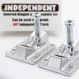 Independent Inverted Kingpin Raw Silver Baseplate Set