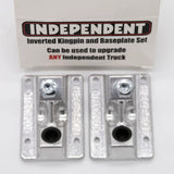 Independent Inverted Kingpin Raw Silver Baseplate Set