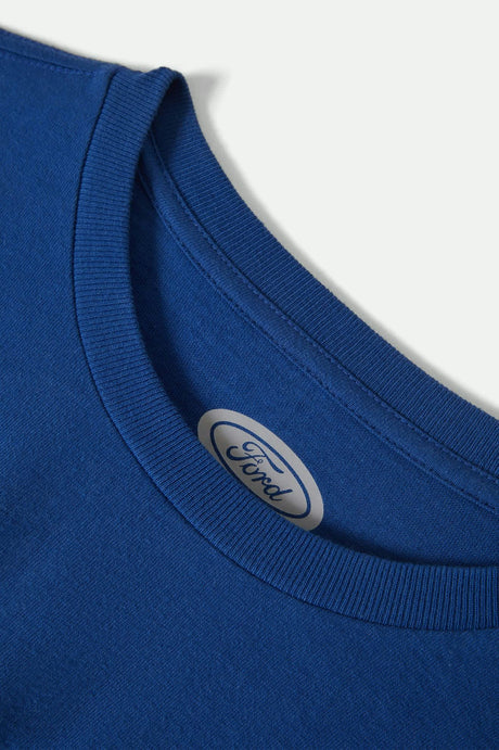 Brixton Ford Built Tough Ford Blue Long Sleeve L/s Shirt