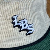 Long Beach Skate LBS Long Side Corduroy Rope Beige Green Snapback Hat