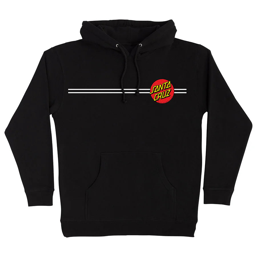 Santa Cruz Classic Dot Black Pullover Hooded Heavyweight Sweatshirt