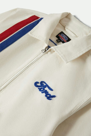 Brixton Ford Number One Wimbledon White Garage Jacket