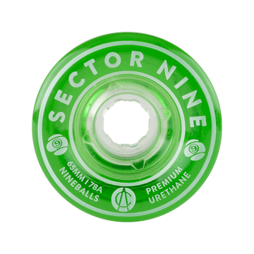 Sector Nine Nineballs Green 65mm 78a Cruiser Skateboard Wheels