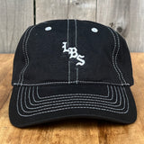 Long Beach Skate LBS Long Side Contrast Stitch Black Strapback Hat