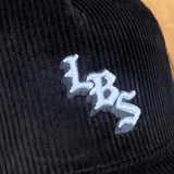 Long Beach Skate LBS Long Side Corduroy Trucker Black Coffee Snapback Hat