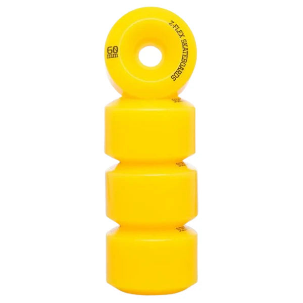 Z-Flex Yellow Z-Pro 60mm 90A Cruiser Skateboard Wheels