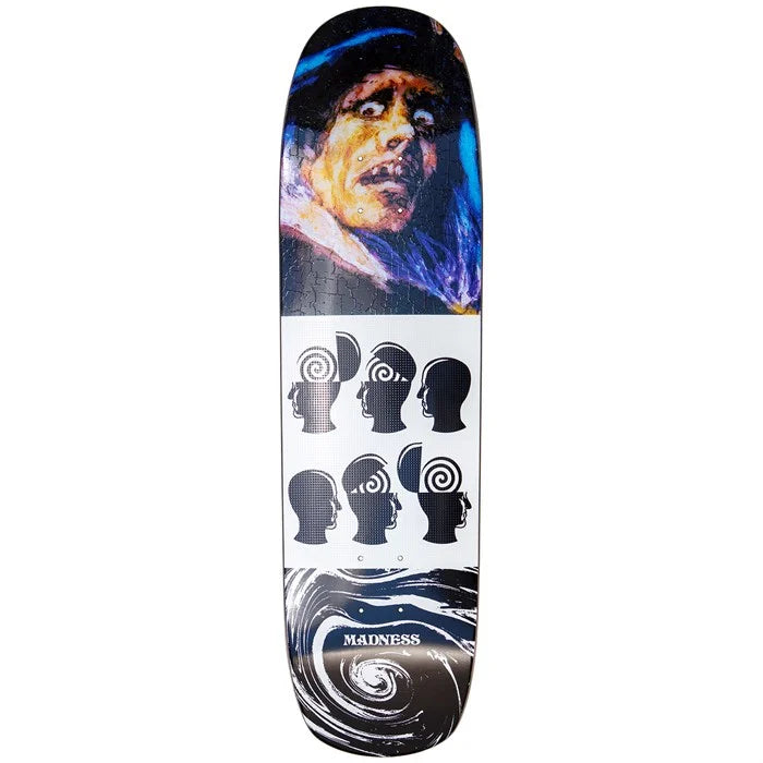 Madness Mind Control Black White Super Sap Resin 7 8.375" Skateboard Deck