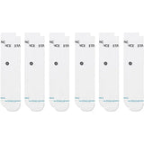 Stance Origin White 6 Pack Crew Socks