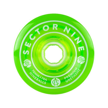 Sector Nine Nineballs Green 70mm 78a Cruiser Skateboard Wheels