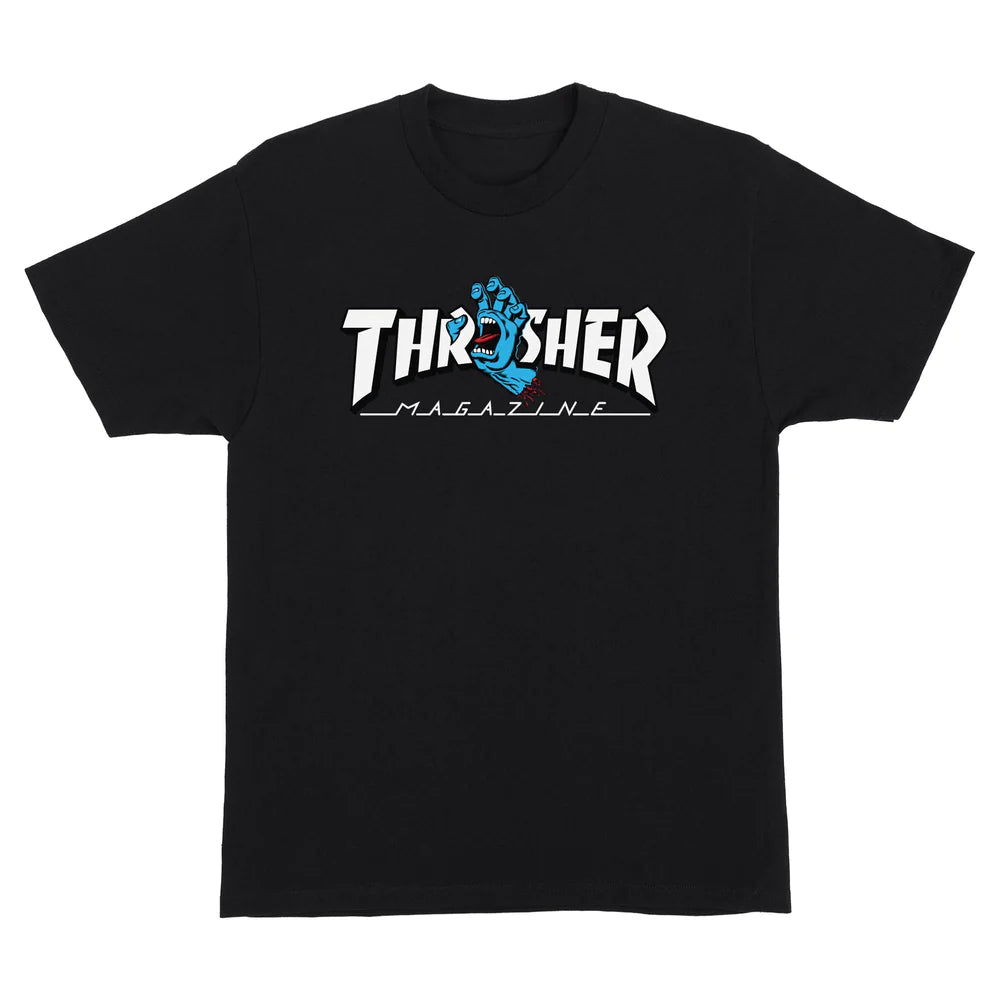Santa Cruz Thrasher Screaming Logo Heavyweight Black S/s Shirt