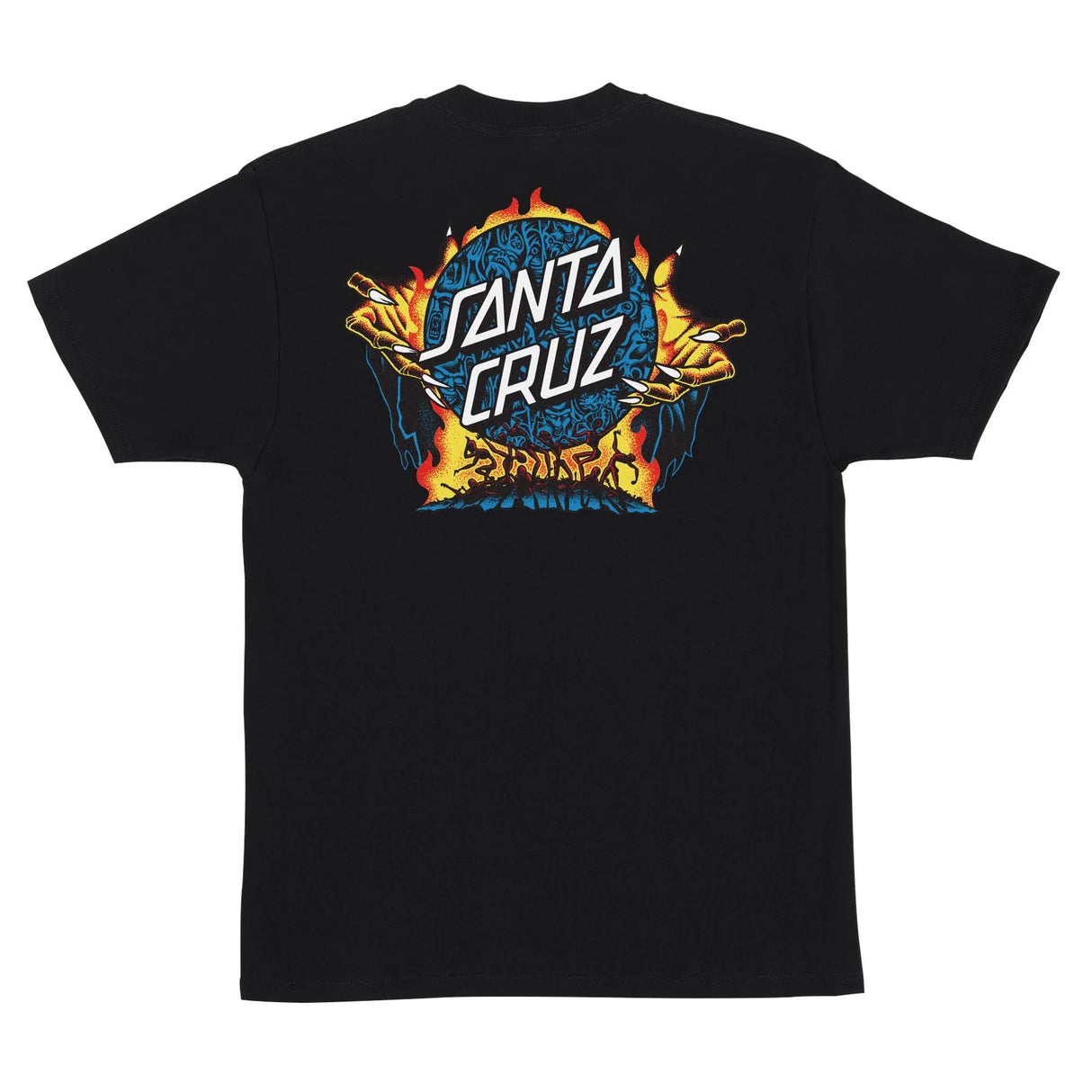 Santa Cruz Knox Firepit Dot Black Heavyweight S/s Shirt