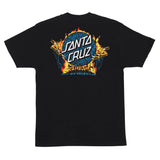 Santa Cruz Knox Firepit Dot Black Heavyweight S/s Shirt