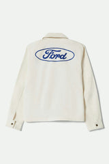 Brixton Ford Number One Wimbledon White Garage Jacket
