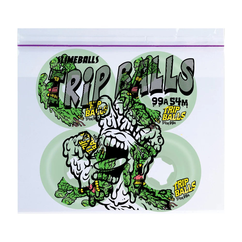 Slime Balls Face Melter Trip Balls Glow In The Dark 54mm 99a Wheels