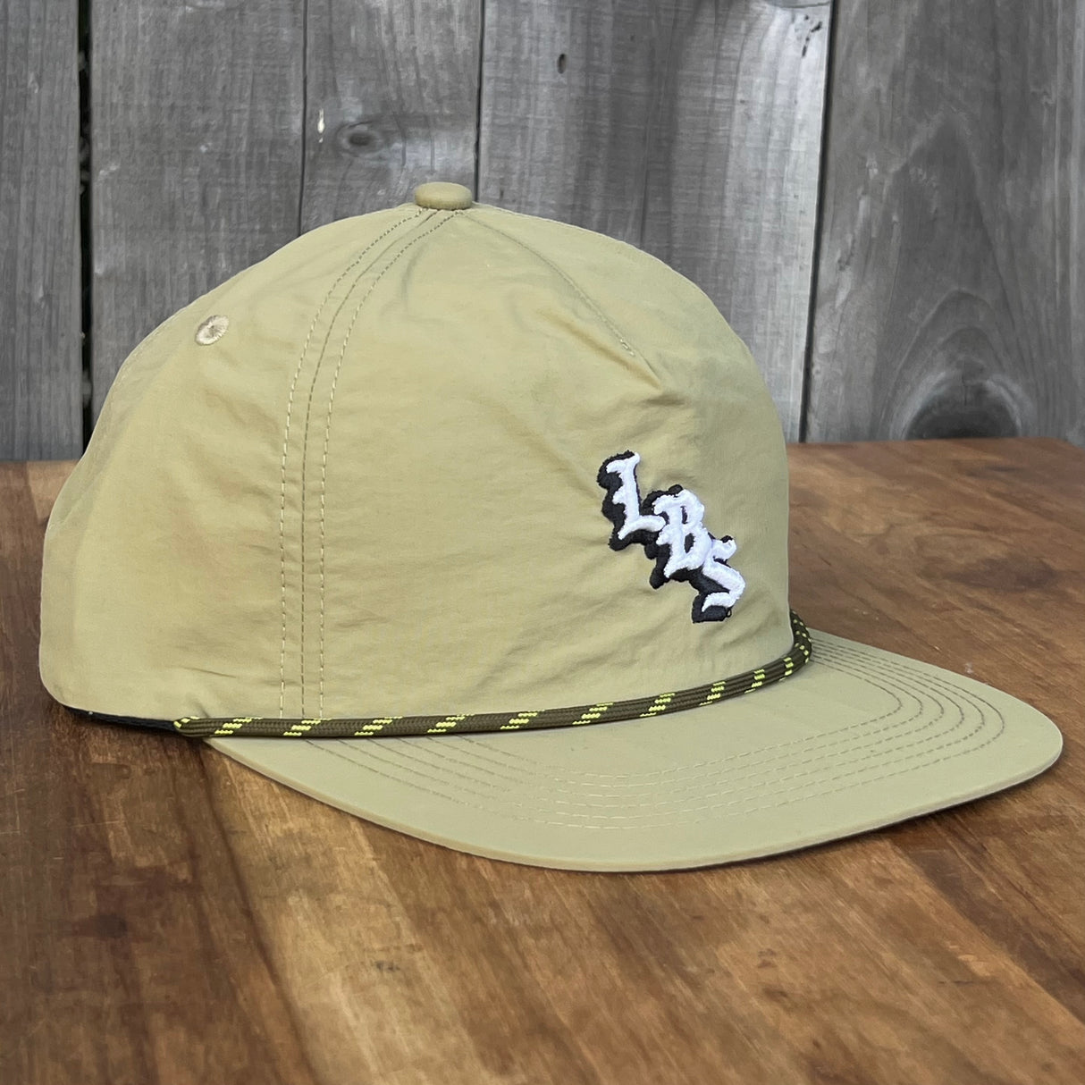 Long Beach Skate LBS Long Side Nylon Rope Beige Rope Snapback Hat