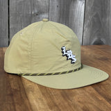 Long Beach Skate LBS Long Side Nylon Rope Beige Rope Snapback Hat