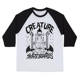 Creature Listen To White/Black Midweight 3/4 Sleeve Shirt