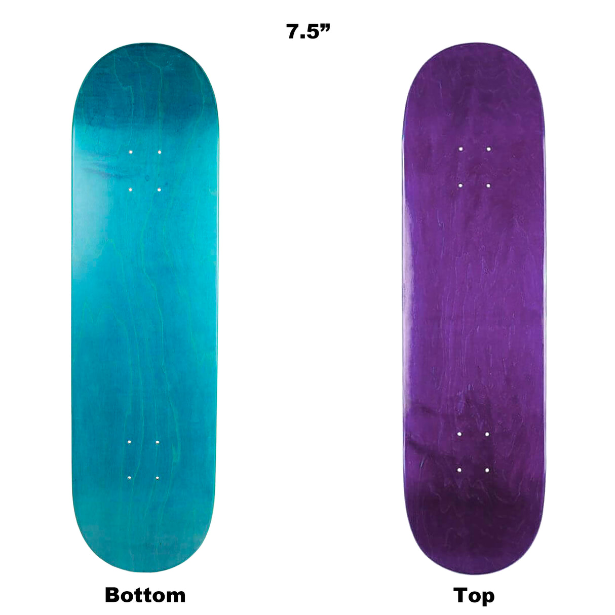 Blank Assorted Stain Skateboard Deck