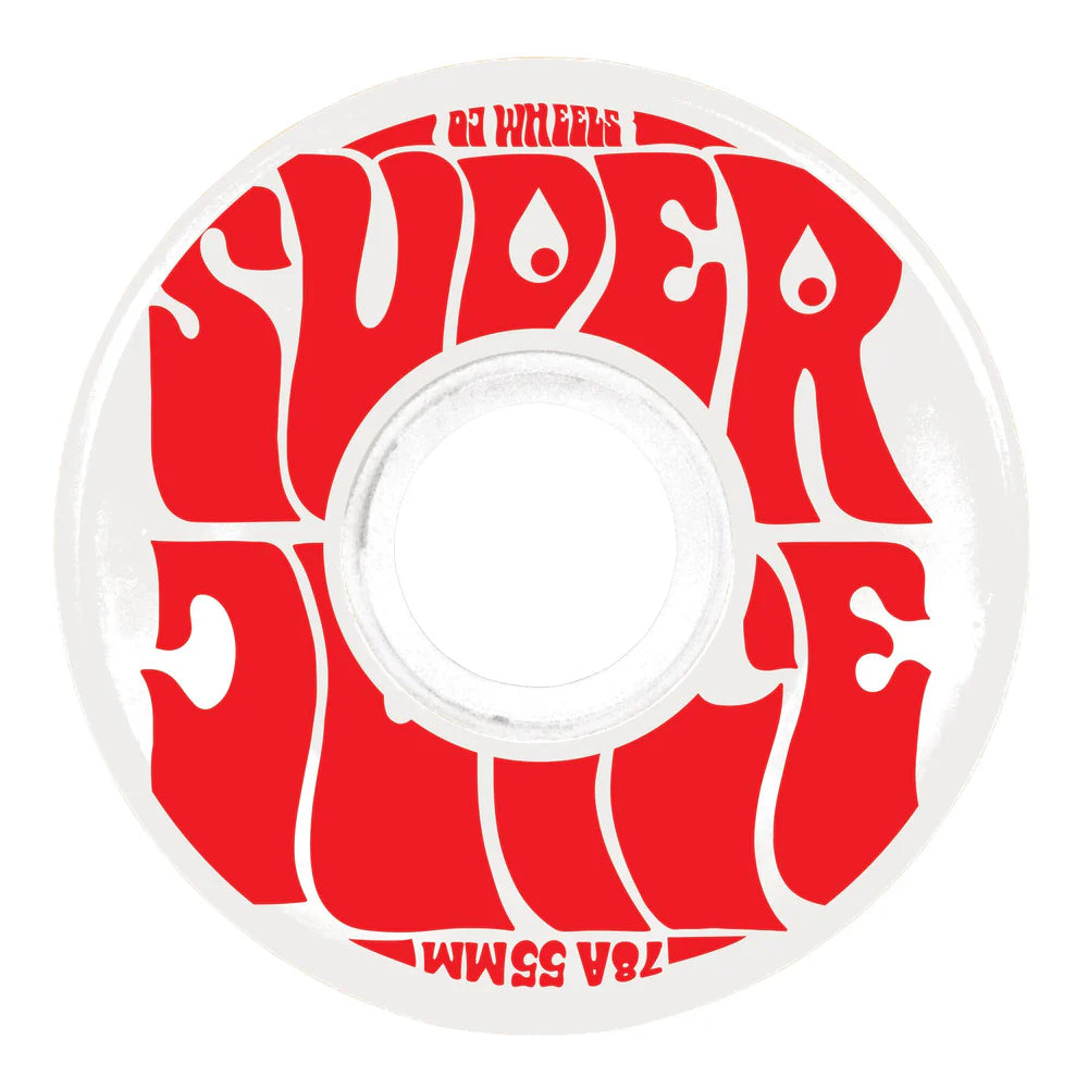 OJ Mini Super Juice White/Red 78a 55mm Cruiser Wheels