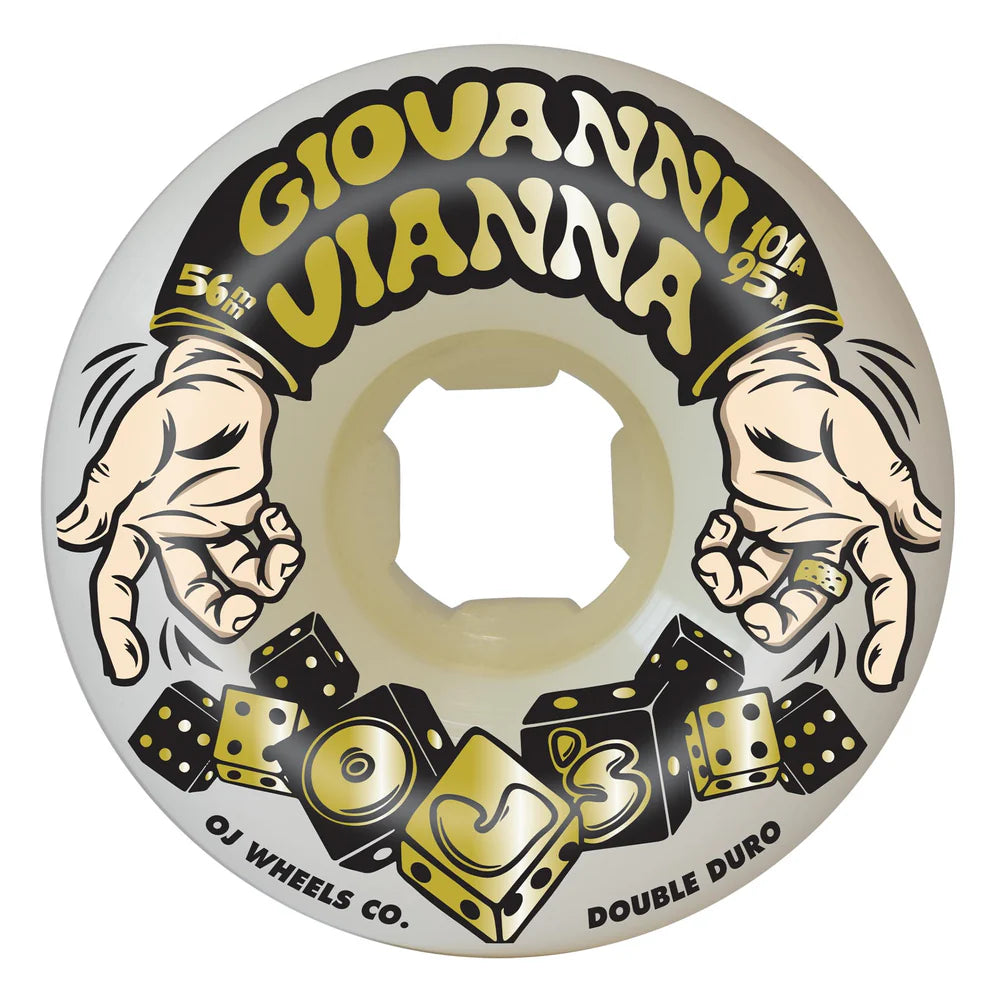 OJ Giovanni Vianna High Roller Double Duro White Mini Combo 56mm 101a/95a Wheels