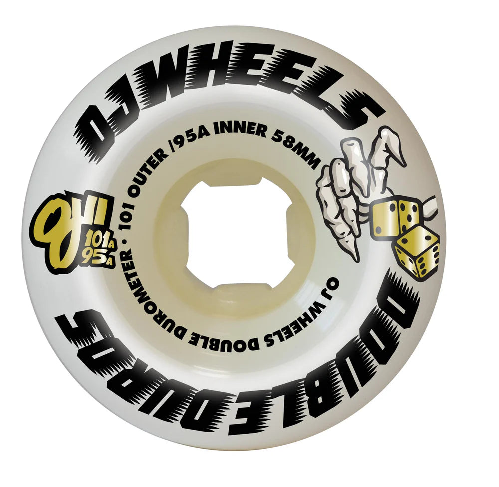 OJ Double Duro White Mini Combo 58mm 101a/95a Wheels