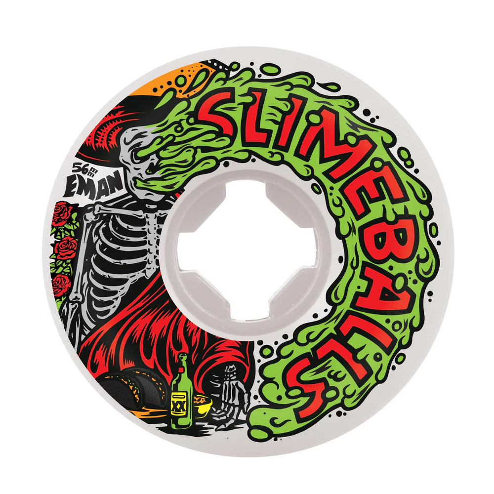 Slime Balls Emmanuel Guzman Guest Vomit Mini 97a 56mm White Skateboard Wheels