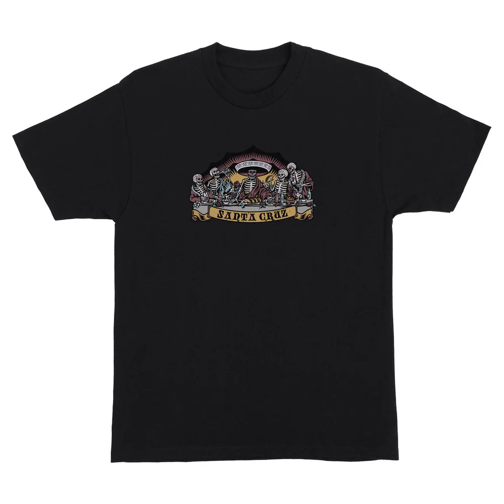 Santa Cruz Guzman Dead Diners Front Black Heavyweight S/s Shirt