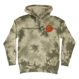 Santa Cruz Classic Dot Olive Tie Dye Pullover Hooded Heavyweight Sweatshirt