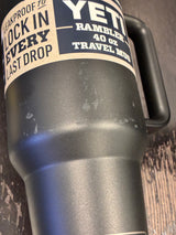 Yeti Rambler 40 oz Straw Travel Mug Black (Scratched, Read Description)
