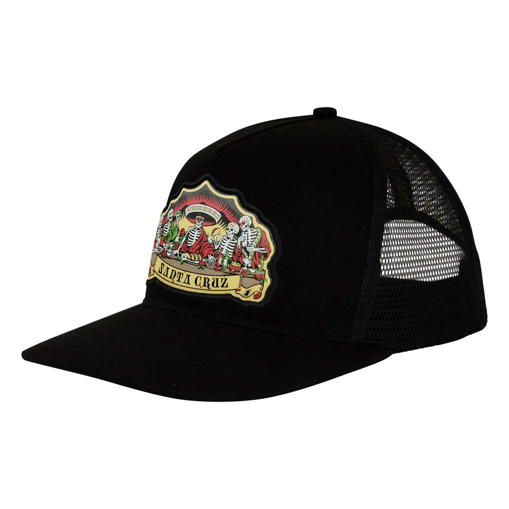 Santa Cruz Guzman Dead Diners Black/Black Structured Snapback Hat