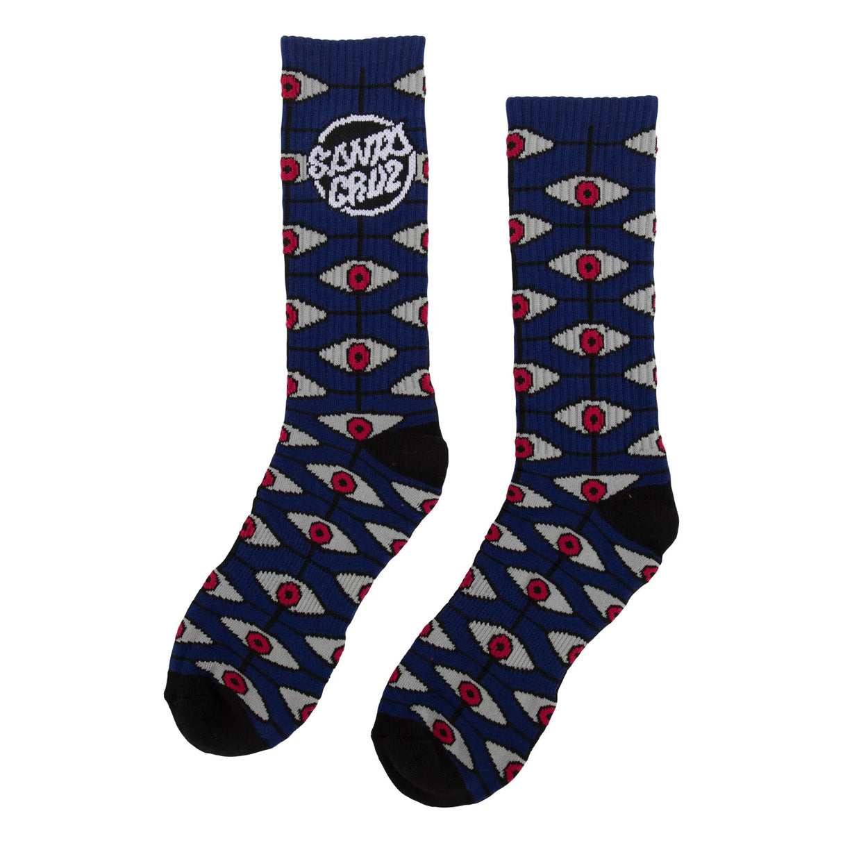 Santa Cruz Salba Eyes Blue Dusk/Black Crew Socks