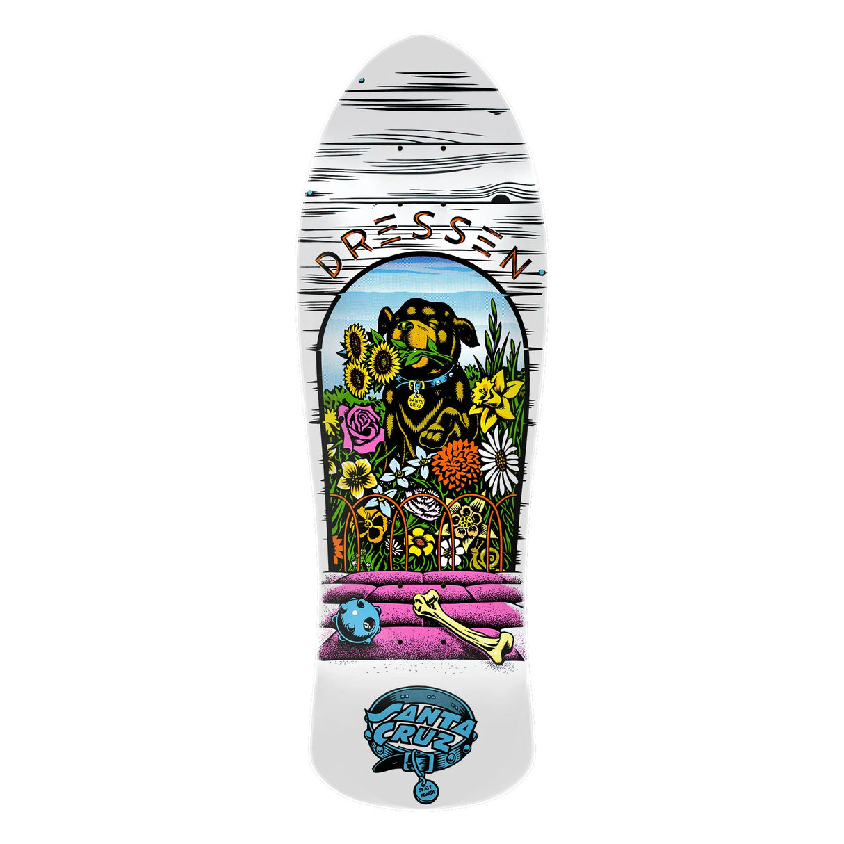 Santa Cruz Dressen Pup Reissue 9.5" x 29.44" Skateboard Deck